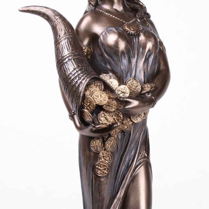 Fortuna Göttin des Glücks (Bronzierte Skulptur aus Kunstharz)