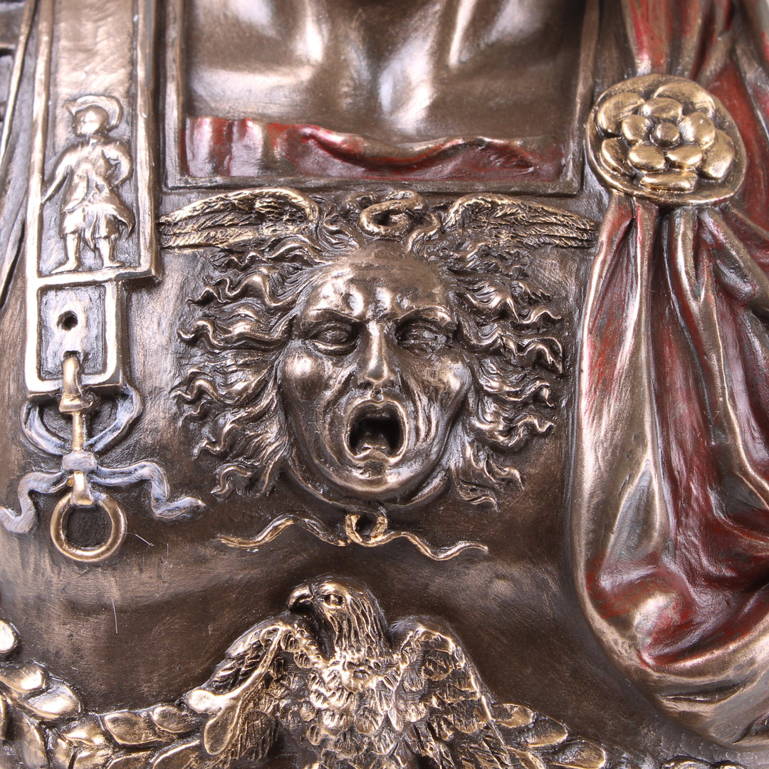 Julius Caesar Büste (Bronzierte Skulptur aus Kunstharz)