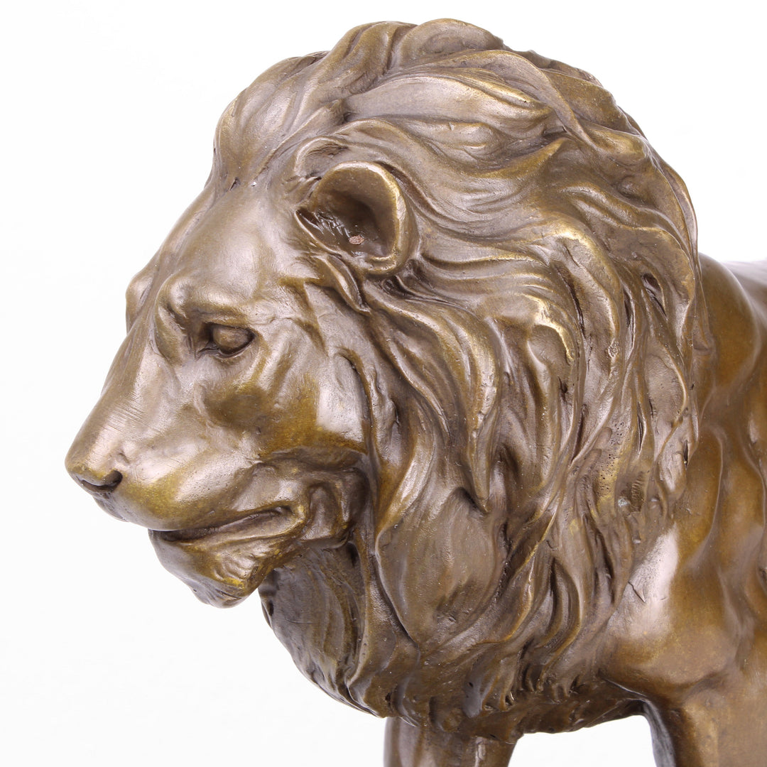 Große Löwenstatue (Bronze, Wachsguss)