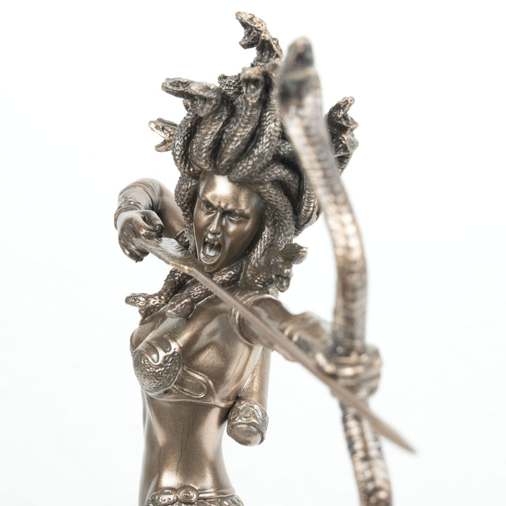 Medusa Statue Griechische Mythologie Gorgone (Kaltguss-Bronze Skulptur)