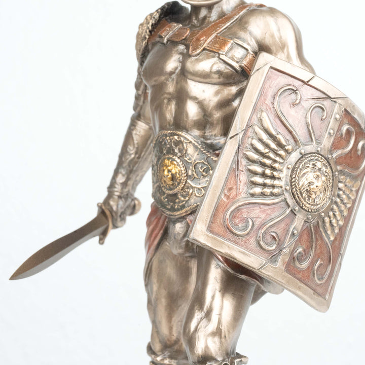 Murmillo Gladiator (Bronzierte Skulptur aus Kunstharz)