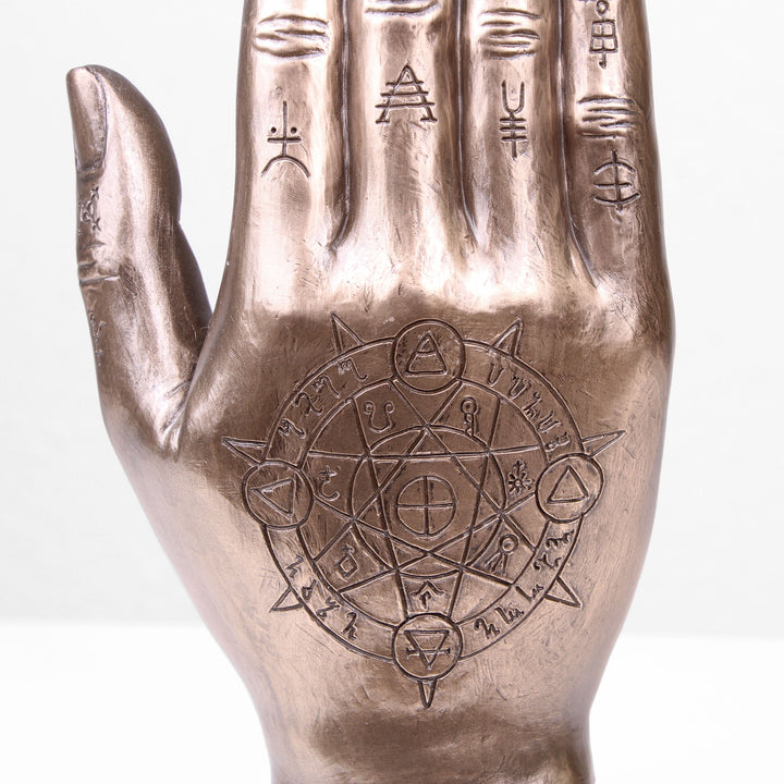 Mystische Fatima Hand Statue (Kaltguss-Bronze Skulptur)