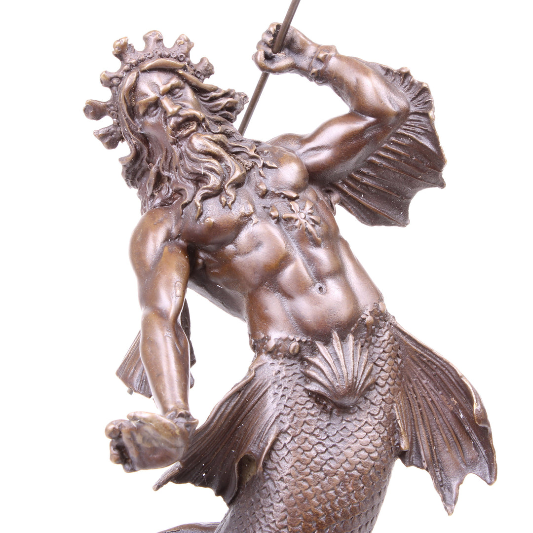 Poseidon Statue (Bronze, Wachsguss)
