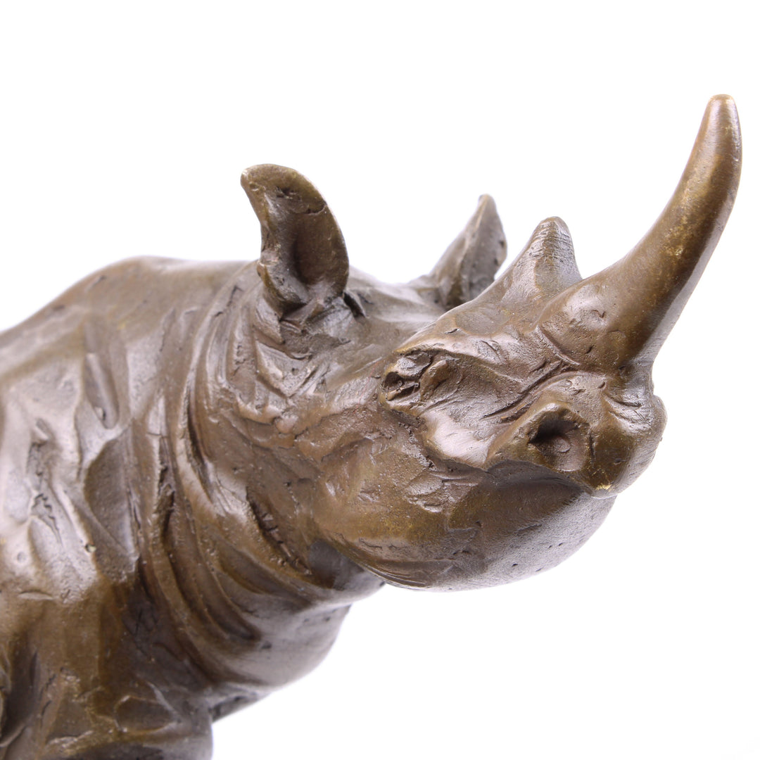 Nashorn Statue (Bronze, Wachsguss)