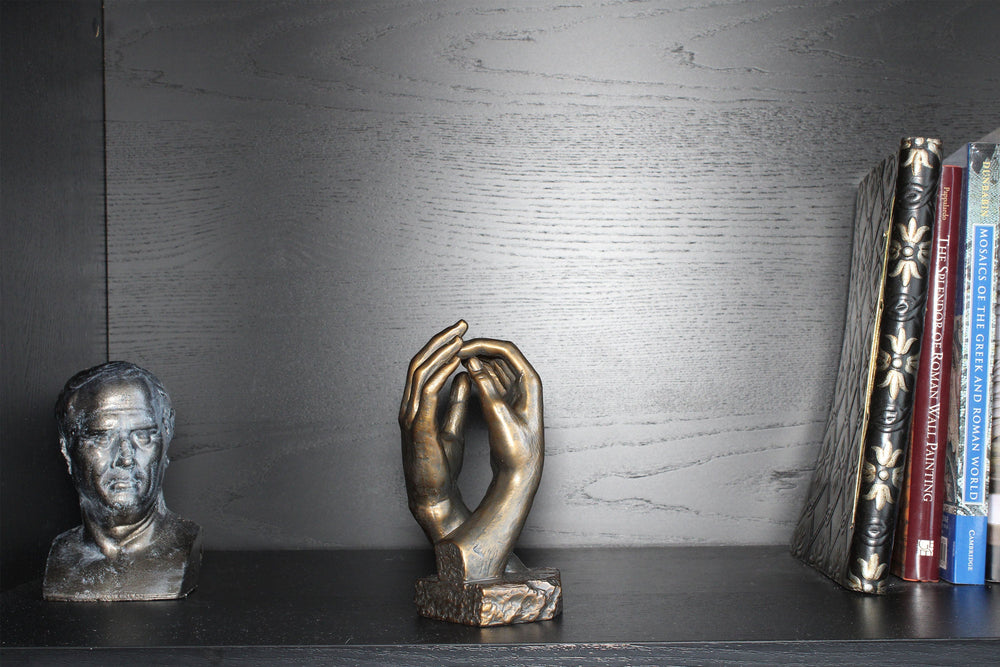 Die Kathedralen-Hand Statue von Rodin (Bronzierte Skulptur aus Kunstharz)