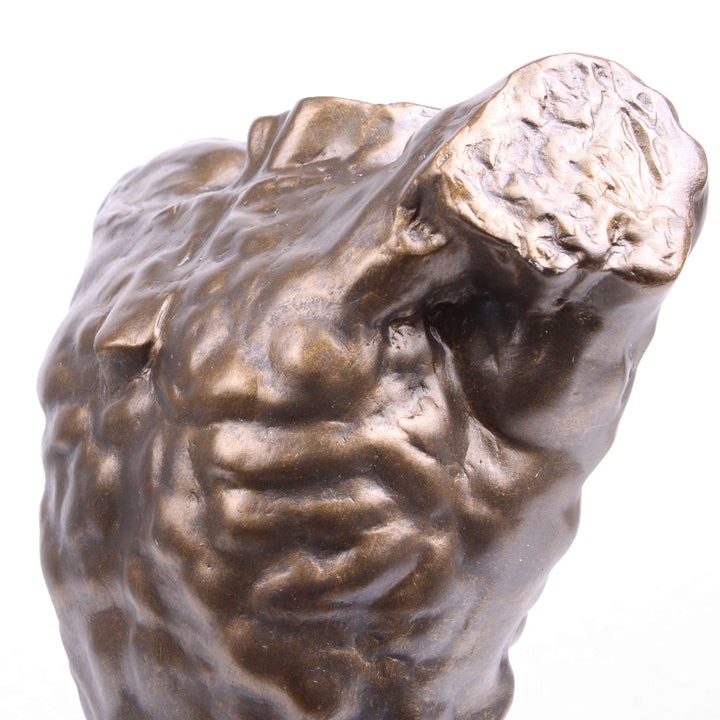 Torso Statue von Rodin (Bronzierter Torso aus Kunstharz)