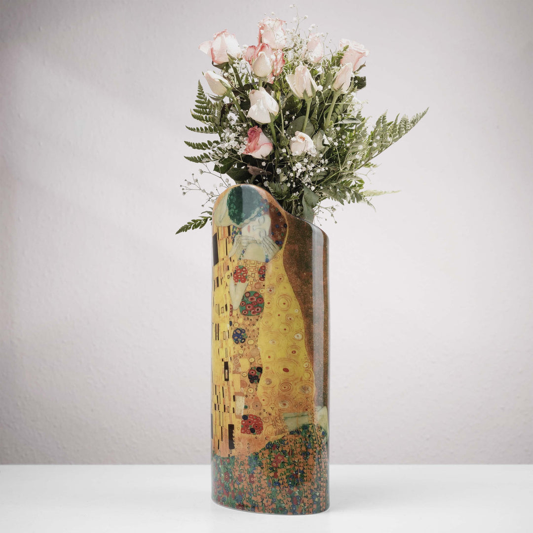 Keramikvase „Der Kuss von Klimt“