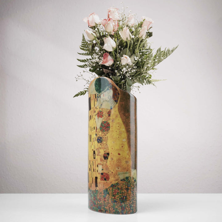 Keramikvase „Der Kuss von Klimt“