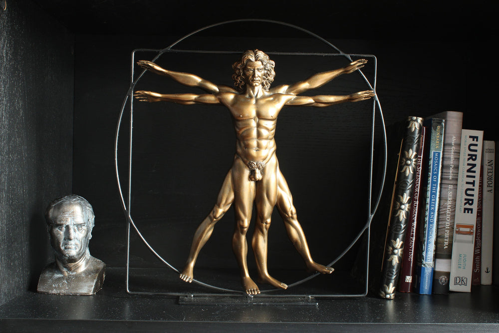 Der vitruvianische Mensch Statue (Körper Skulptur von Da Vinci) – Groß
