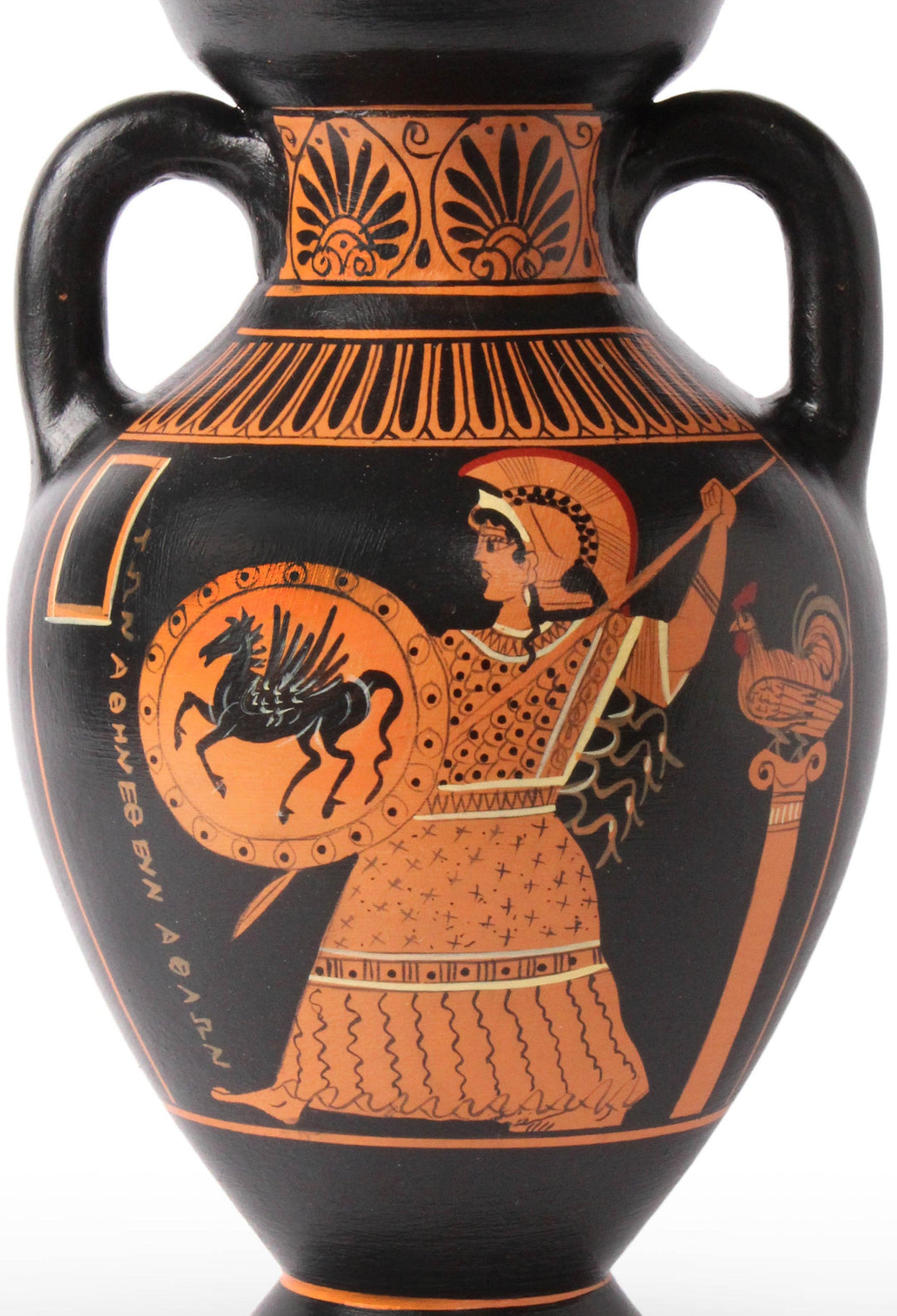 Antike griechische rotfigurige panathenaeische Amphore mit Athena