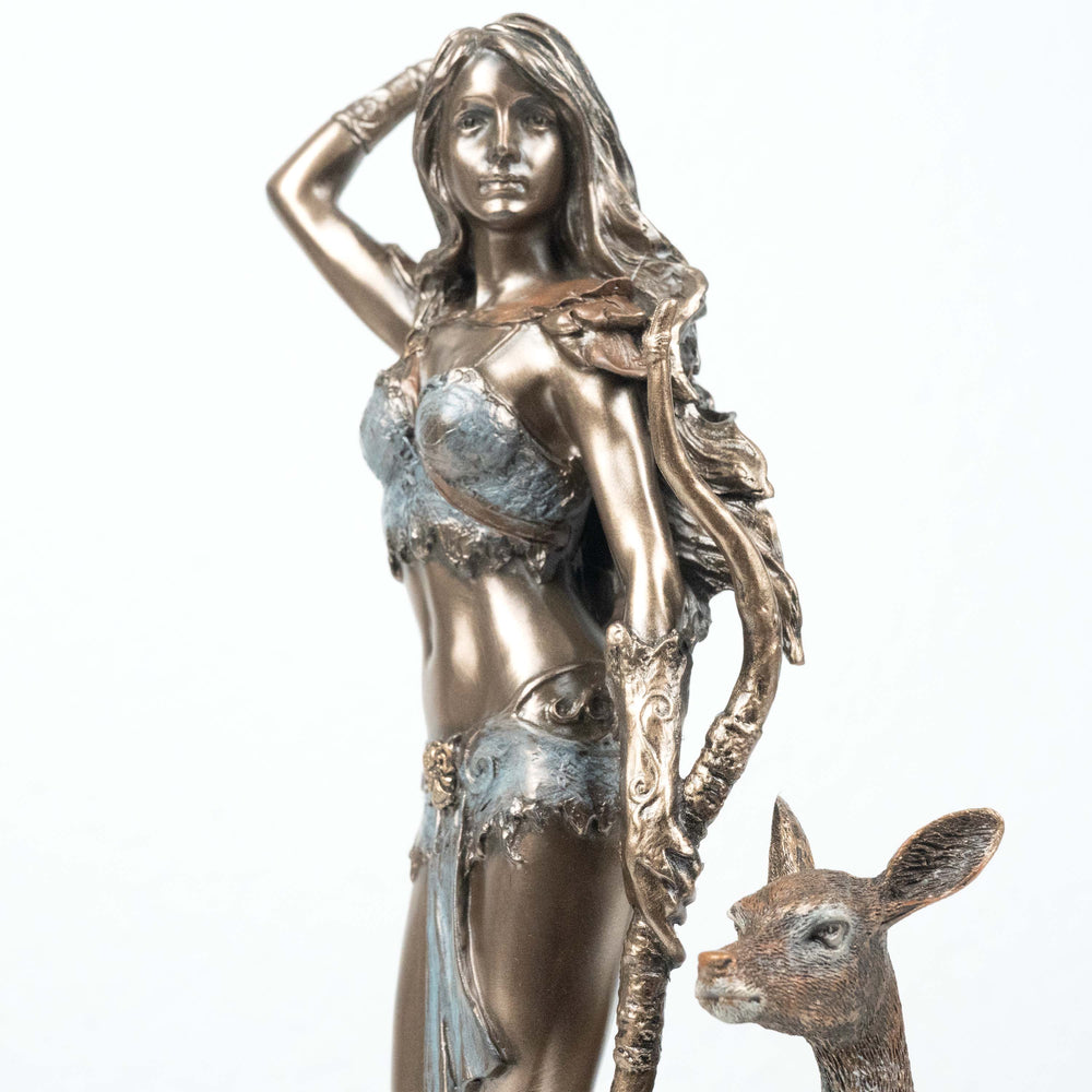 Artemis Statue Griechische Goettin der Jagd (Kaltguss-Bronze Skulptur)
