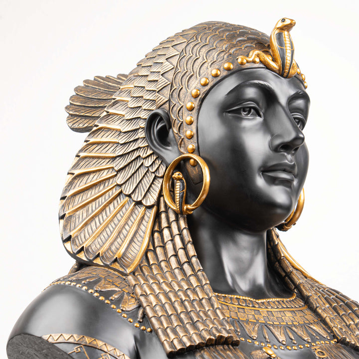 Kleopatra Büste – Königin von Aegypten (Schwarz und Gold)