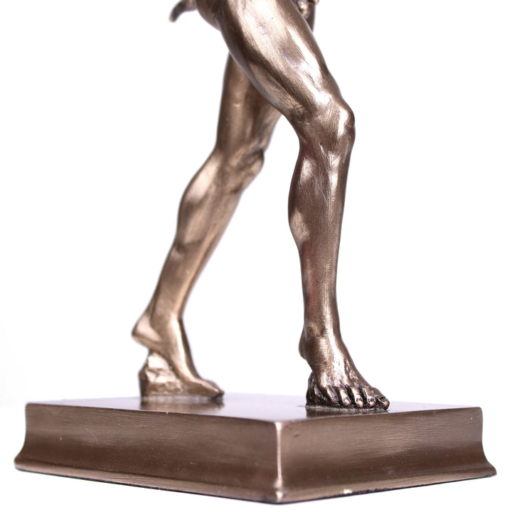 Tanzender Faun von Pompeji (Bronzierte Skulptur aus Kunstharz)