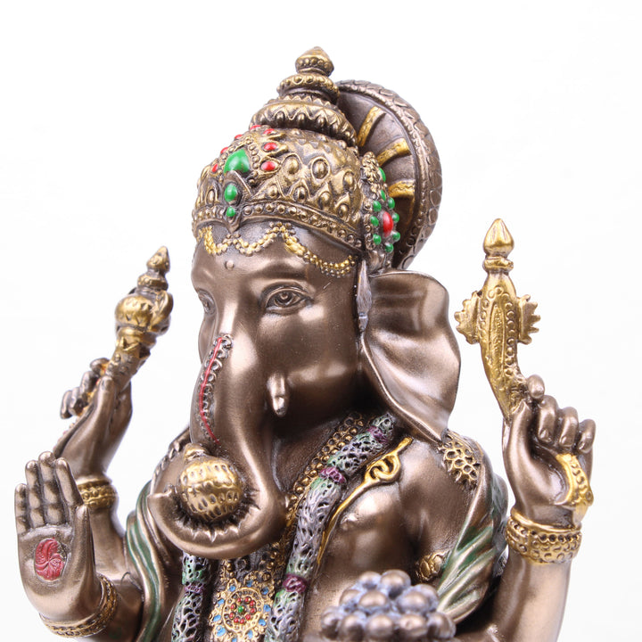 Ganesha Indischer Gott Statue (Kaltguss-Bronze Skulptur)