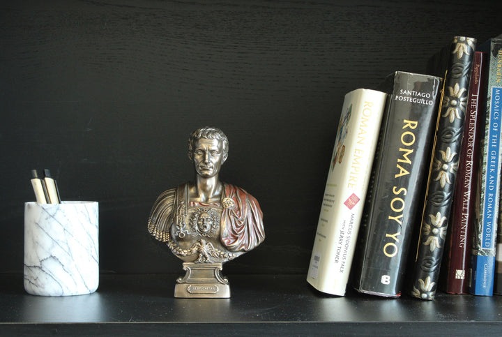 Julius Caesar Büste (Bronzierte Skulptur aus Kunstharz)