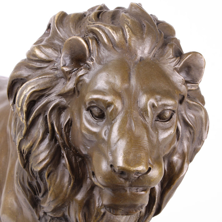 Große Löwenstatue (Bronze, Wachsguss)