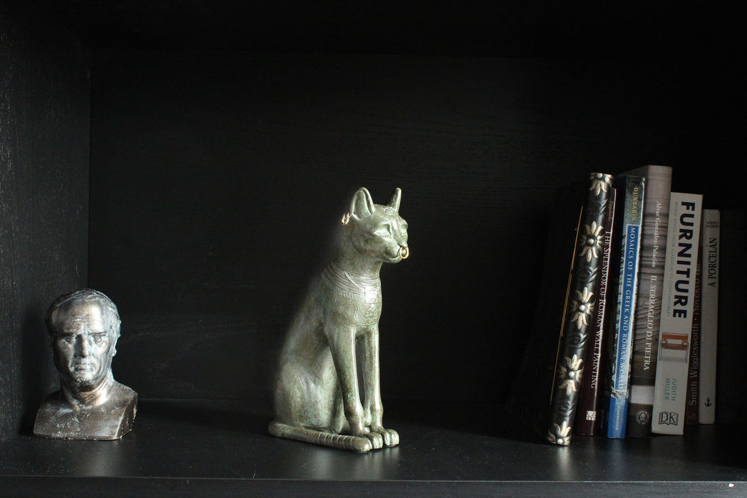 Gayer-Anderson-Katze Statue (Bronzierte Skulptur aus Kunstharz)