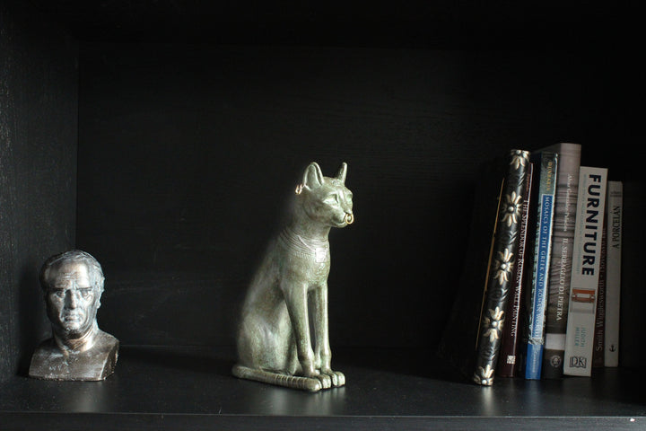 Gayer-Anderson-Katze Statue (Bronzierte Skulptur aus Kunstharz)