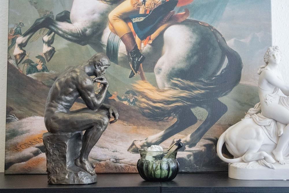 Der Denker Skulptur von Rodin (Groß, Bronzierte Skulptur aus Kunstharz)