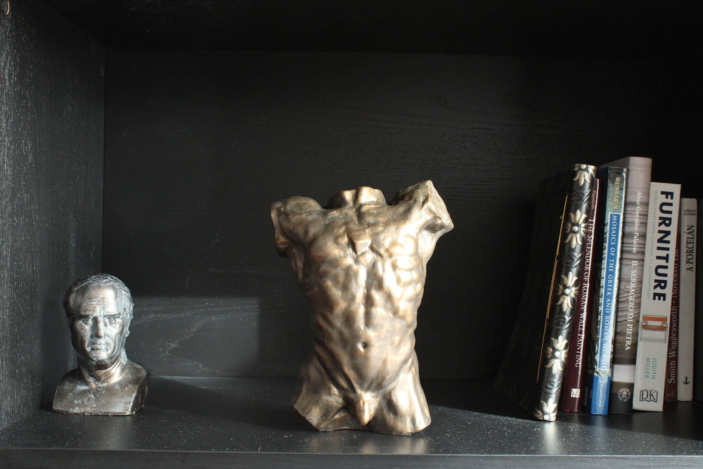 Torso Statue von Rodin (Bronzierter Torso aus Kunstharz)