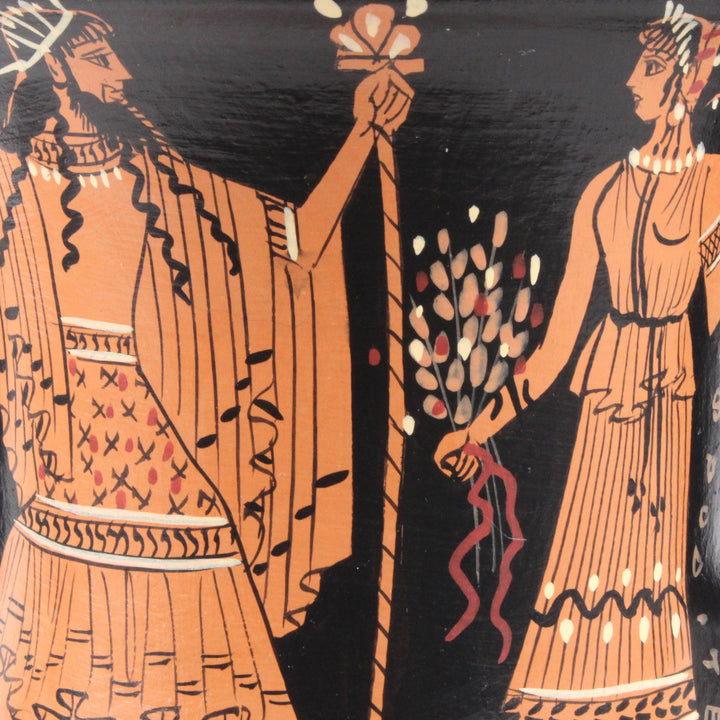 Antike griechische rotfigurige Kantharos Vase mit Nike und Zeus