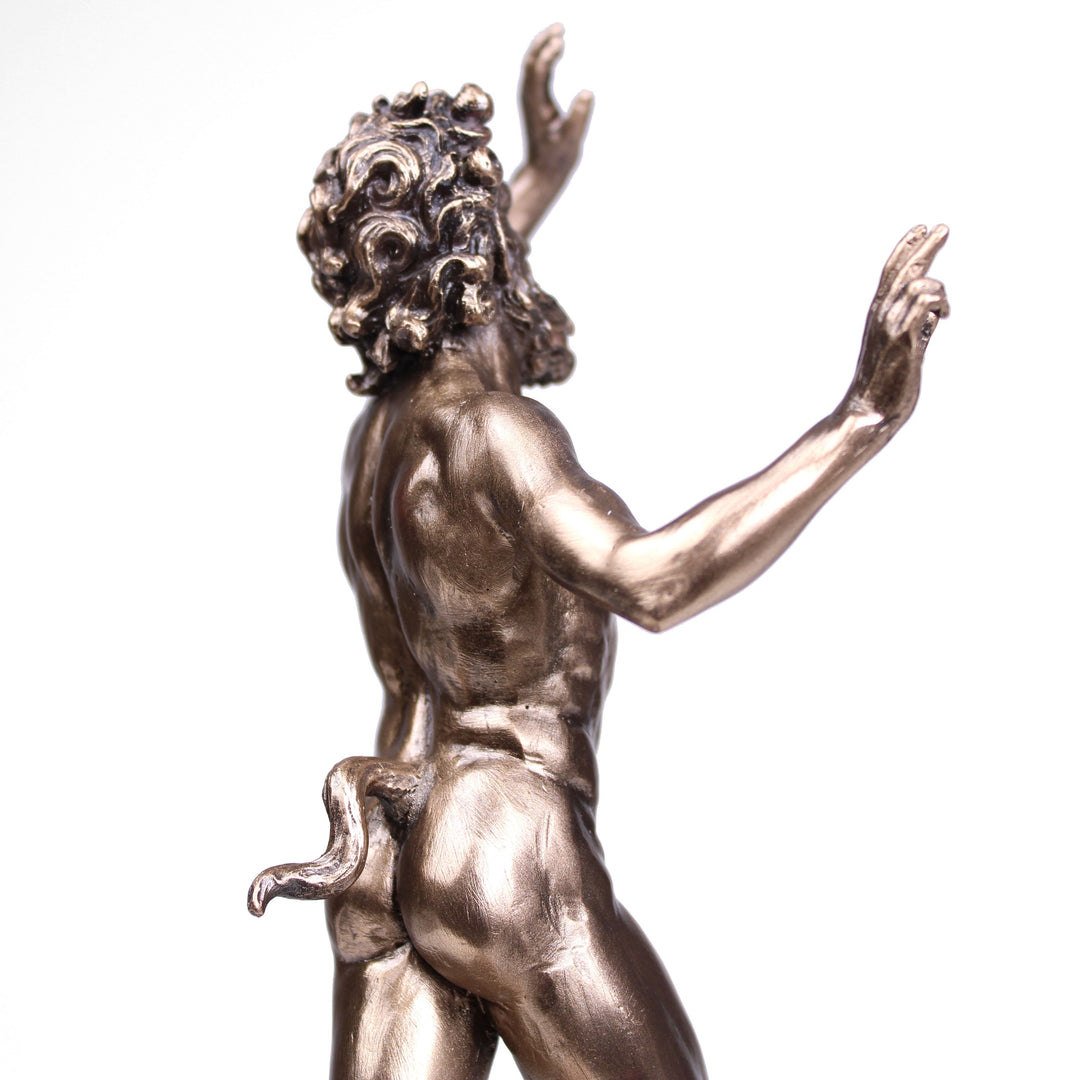 Tanzender Faun von Pompeji (Bronzierte Skulptur aus Kunstharz)
