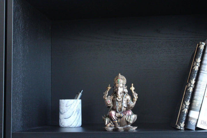 Ganesha Indischer Gott Statue (Kaltguss-Bronze Skulptur)