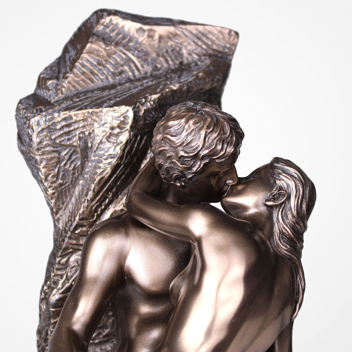 Der Kuss von Rodin (Bronzierte Skulptur aus Kunstharz)