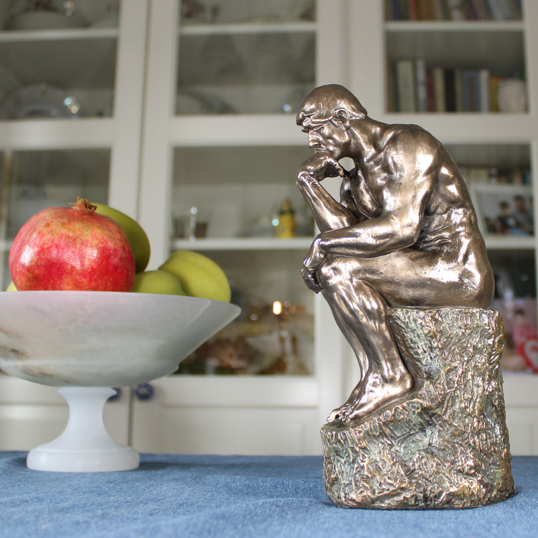 Der Denker von Rodin (Bronzierte Skulptur aus Kunstharz)