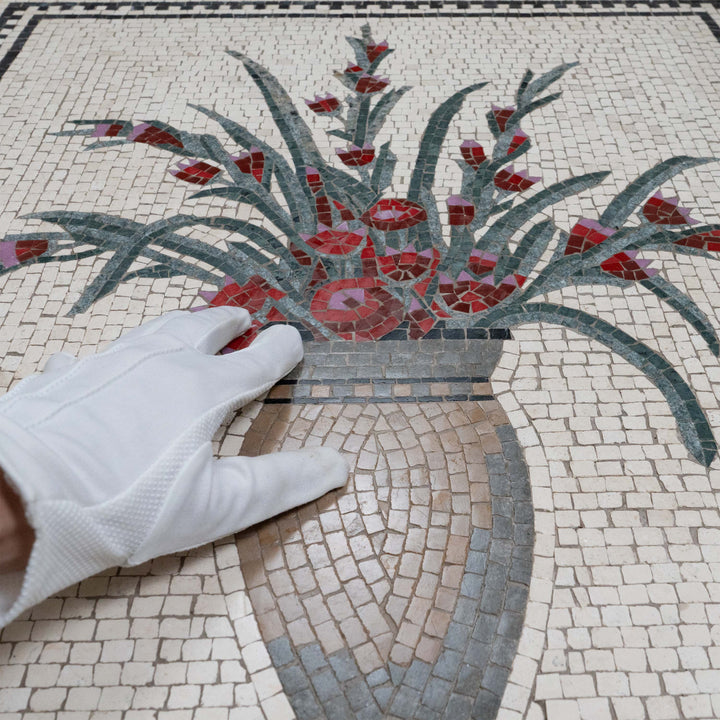 Blume Marmor-Mosaik