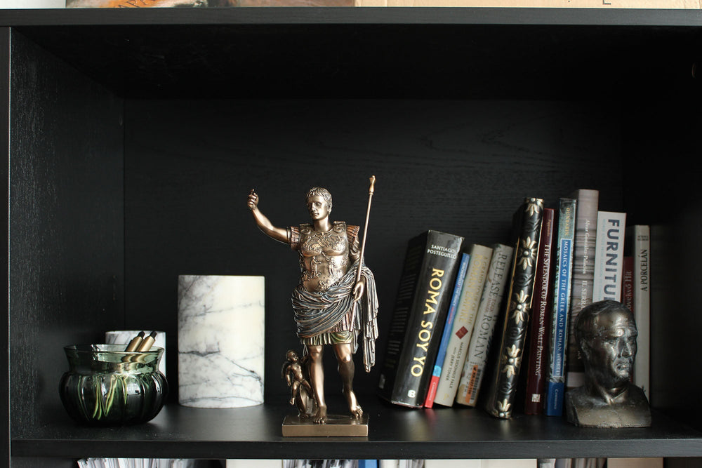 Augustus von Prima Porta (Bronzierte Skulptur aus Kunstharz)