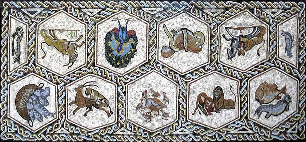 Tierteppich Marmor-Mosaik