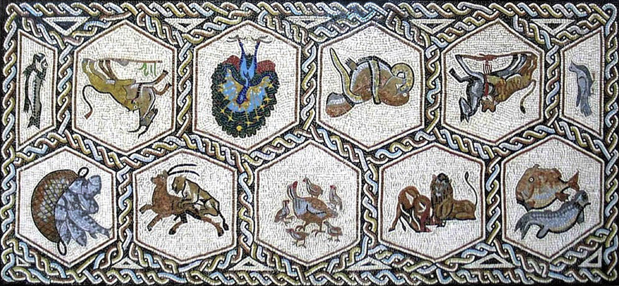 Tierteppich Marmor-Mosaik