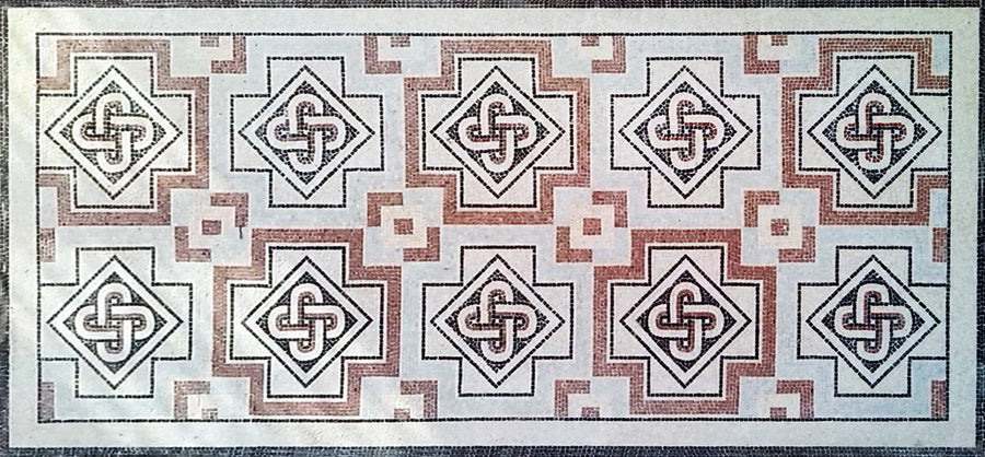 Geometrischer Teppich Marmor-Mosaik