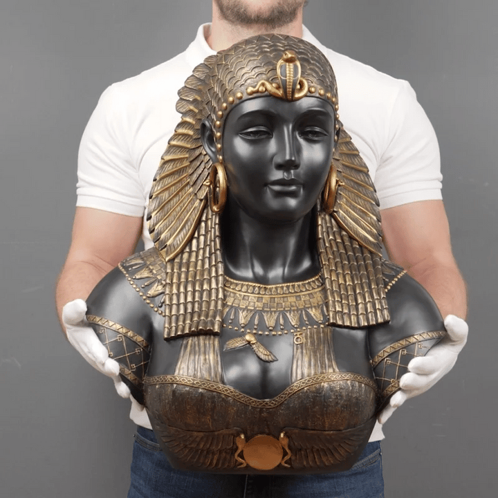 Kleopatra Büste – Königin von Aegypten (Schwarz und Gold)