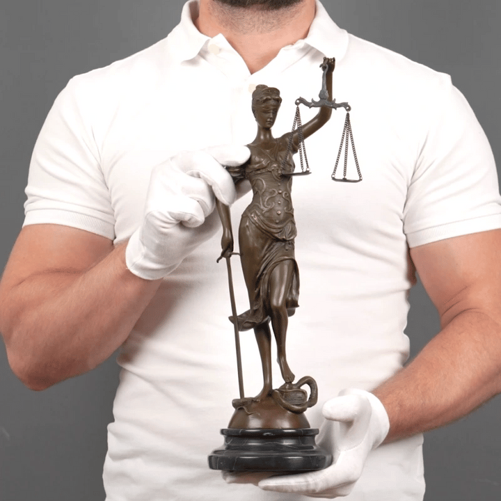 Göttin der Gerechtigkeit Statue (Bronze, Wachsguss)