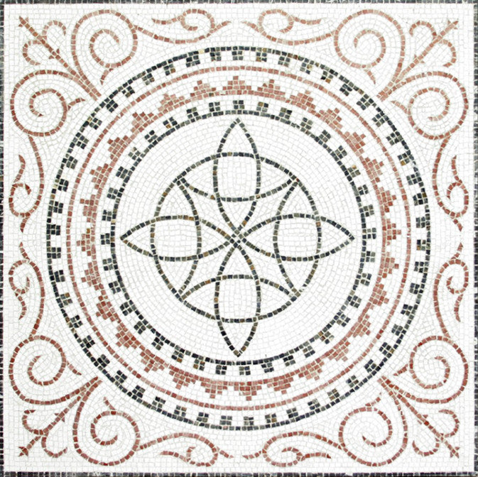 Geometrisches Boden Marmor-Mosaik