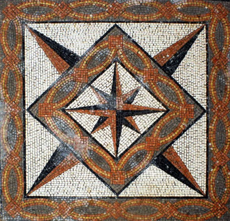 Geometrisches Stern Marmor-Mosaik