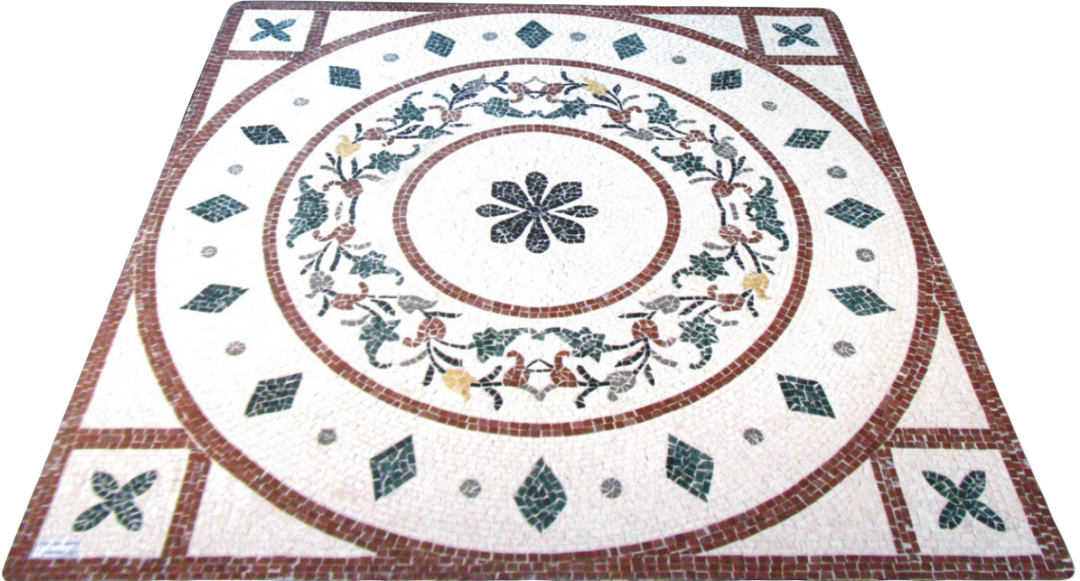 Geometrisches Blumen Marmor-Mosaik