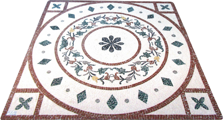 Geometrisches Blumen Marmor-Mosaik