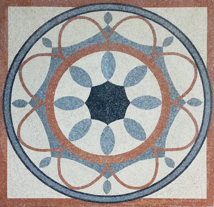 Geometrisches Boden Marmor-Mosaik