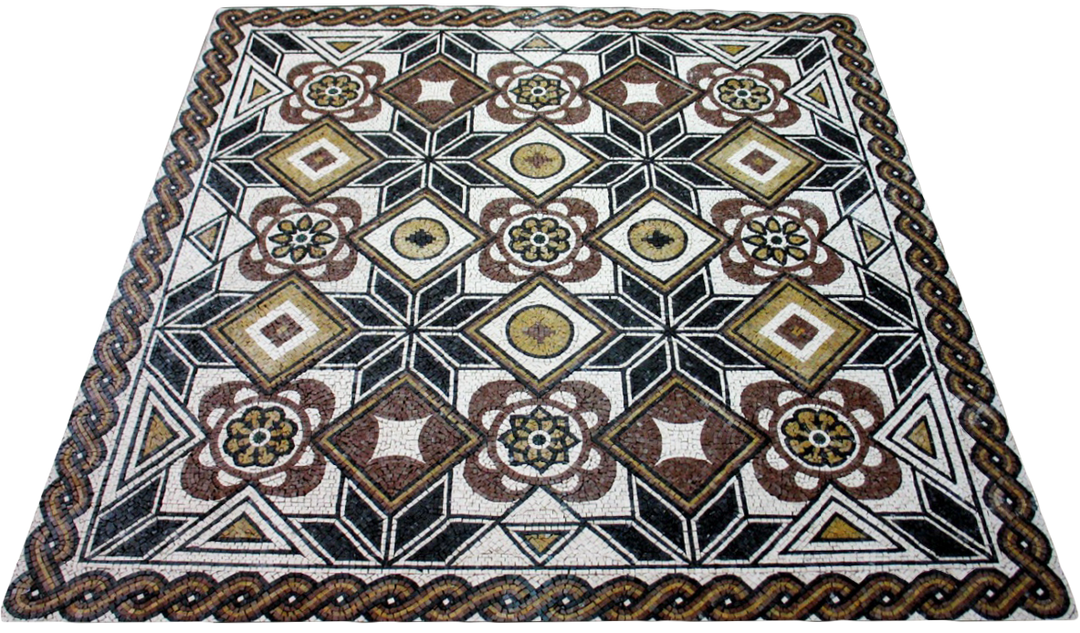 Polychromes Geometrisches Marmor-Mosaik