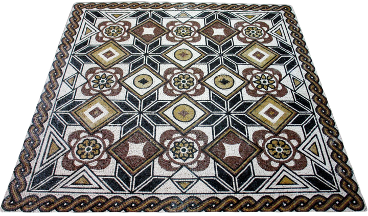 Polychromes Geometrisches Marmor-Mosaik