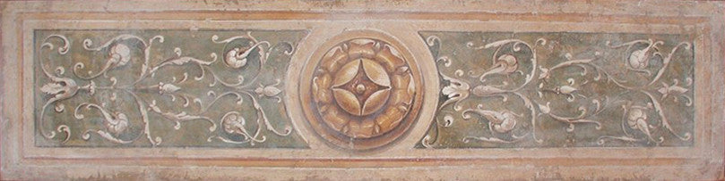 Langes Ornamentales Fresko Gemälde