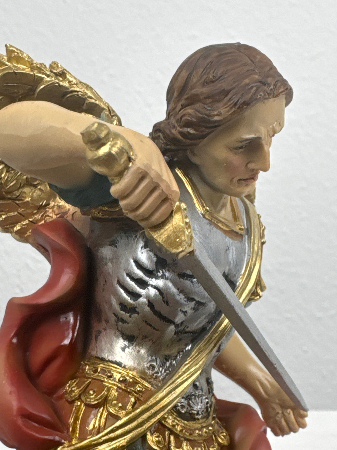 Erzengel Michael Skulptur (Handbemalte Statue)