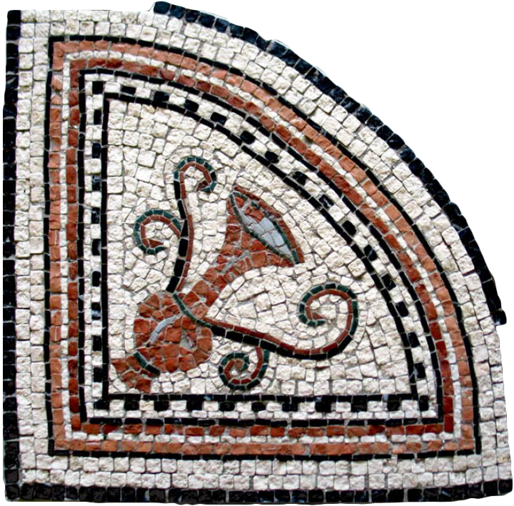 Krater Marmor-Mosaik (Ecke)
