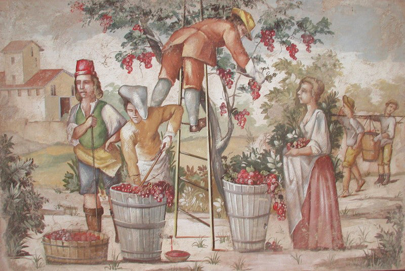 Weinlese Fresko Gemälde