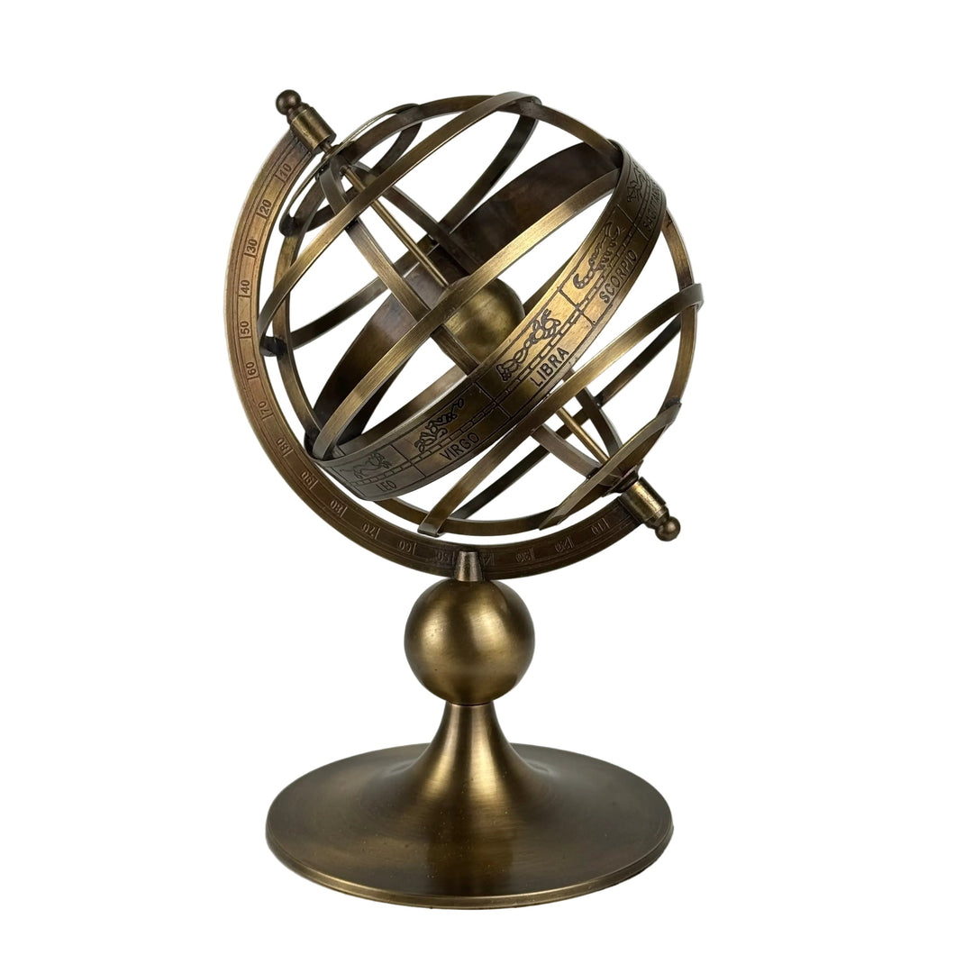 Kleine Armillarsphare aus Messing (Messingskulptur)