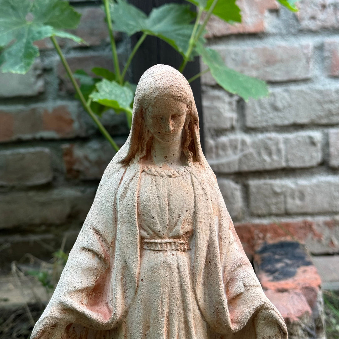 Gartenstatue Jungfrau Maria Terrakotta (Klein)
