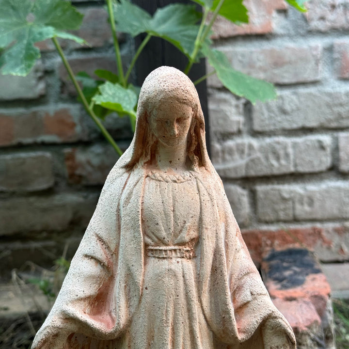 Gartenstatue Jungfrau Maria Terrakotta (Klein)